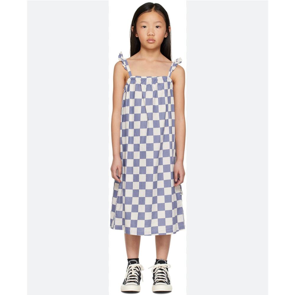 WYNKEN girls  Blue & White check Cuore Sun Dress size 12. NWT